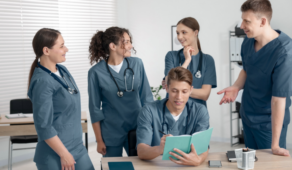 Healthcare team participating in competency-based professional development to reduce nurse burnout | CHCI
