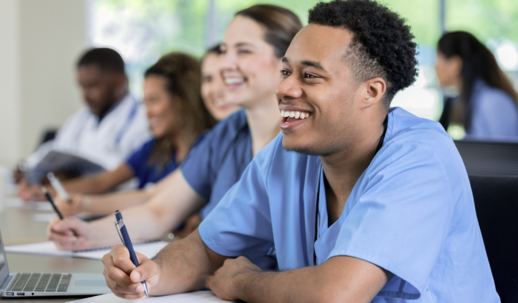Engaged nursing team collaborating in a healthcare organization that prioritizes professional growth and nurse retention | CHCI