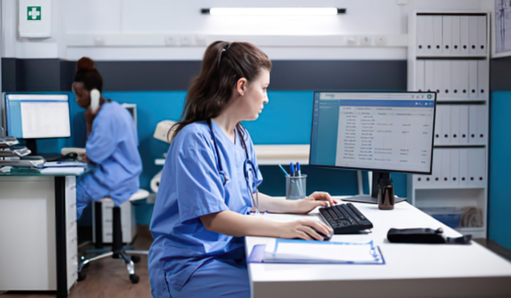 Nursing leaders reviewing criteria and application steps for a nursing career ladder program | Creative Health Care Insight